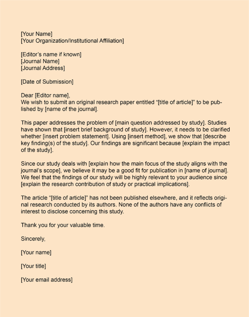 Example of a Cover Letter